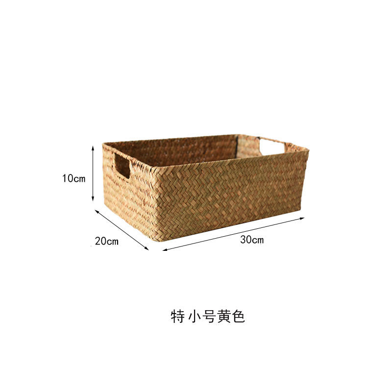 Rectangular Multi-Purpose Bamboo Woven Storage and Organizing Basket